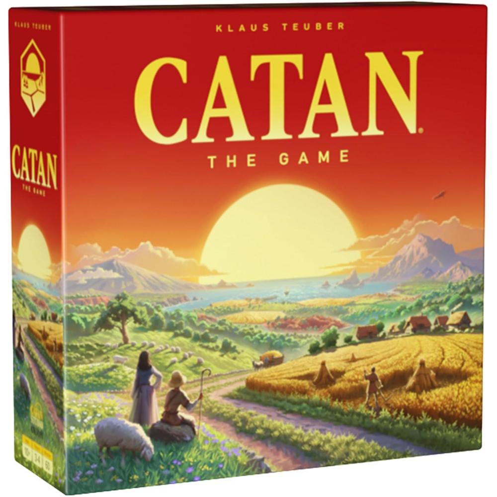 imageCATAN Board Game 6th Edition Trade Build ampamp Settle in The Classic Strategy Game for Family Kids ampamp Adults Ages 10 34 Players 6090 Min Playtime6th Edition New