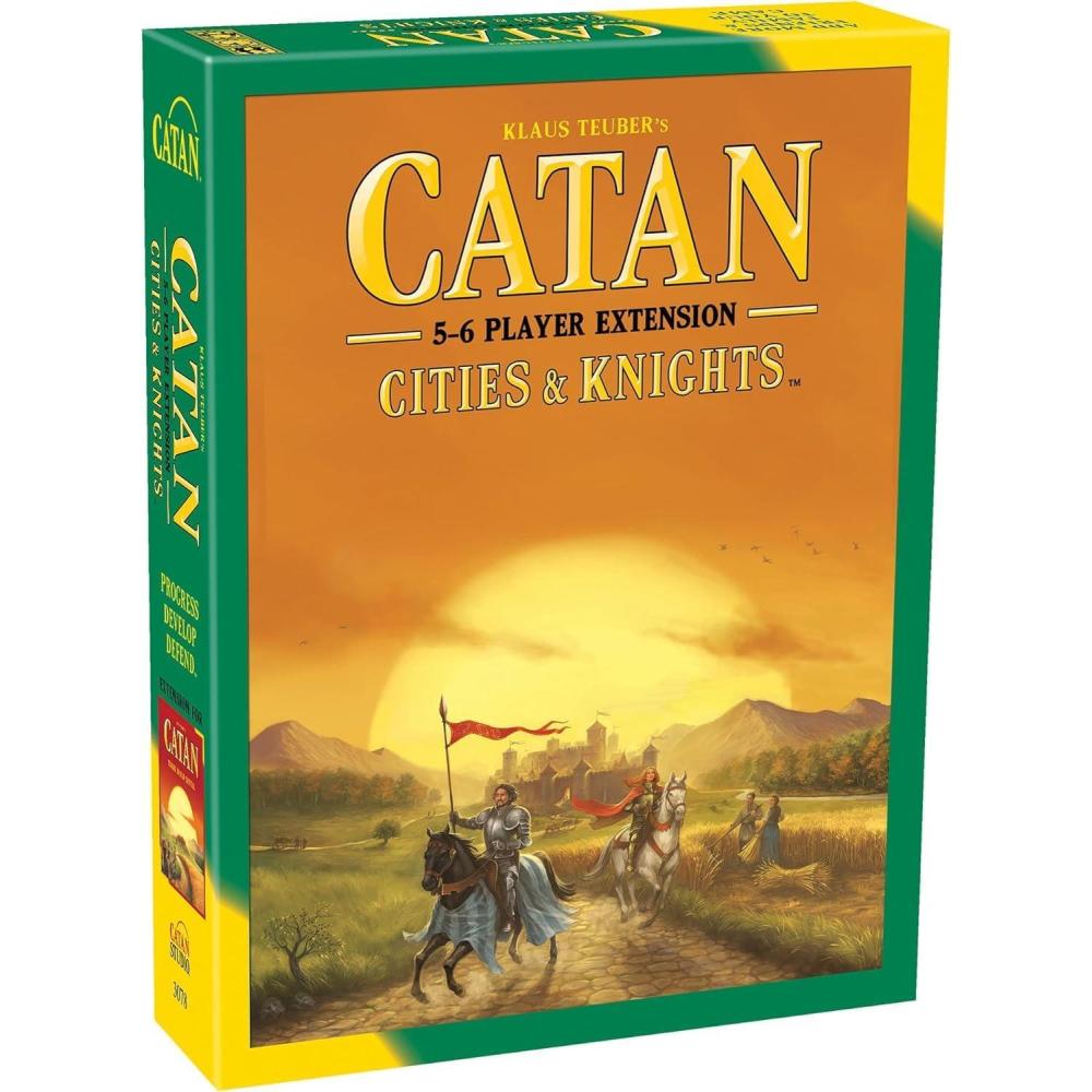 imageCATAN Cities ampamp Knights Board Game 56 Player Extension  Expand Your Empire with More Players Strategy Game for Kids and Adults Ages 12 36 Players 6090 Minute Playtime Made by CATAN StudioOriginal