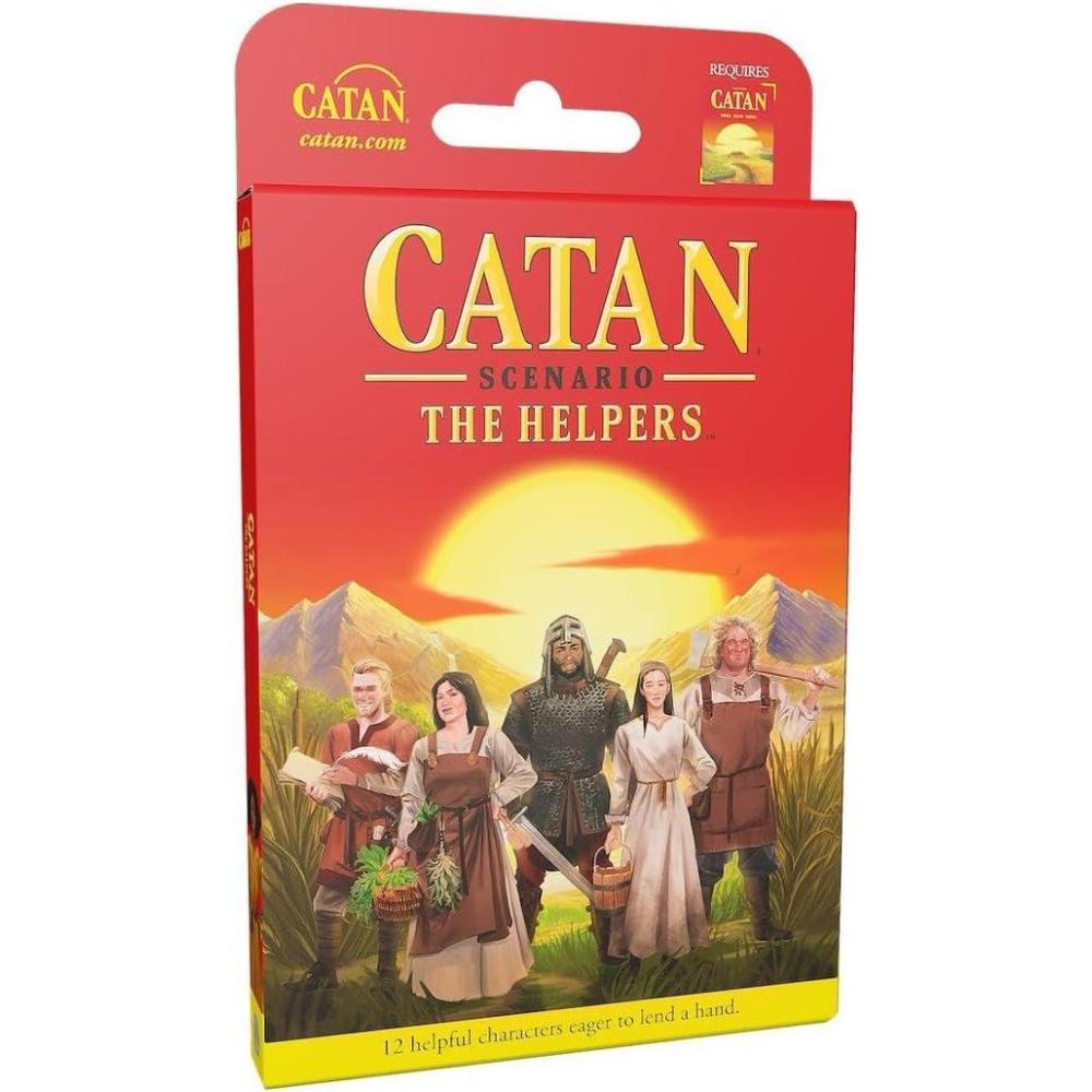 imageCATAN The Helpers SCENARIO EXPANSION  Strategy Board Game  Adventure Game  Family Game for Adults and Kids  Ages 12  36 Players  Average Playtime 4590 Minutes  Made by CATAN Studio