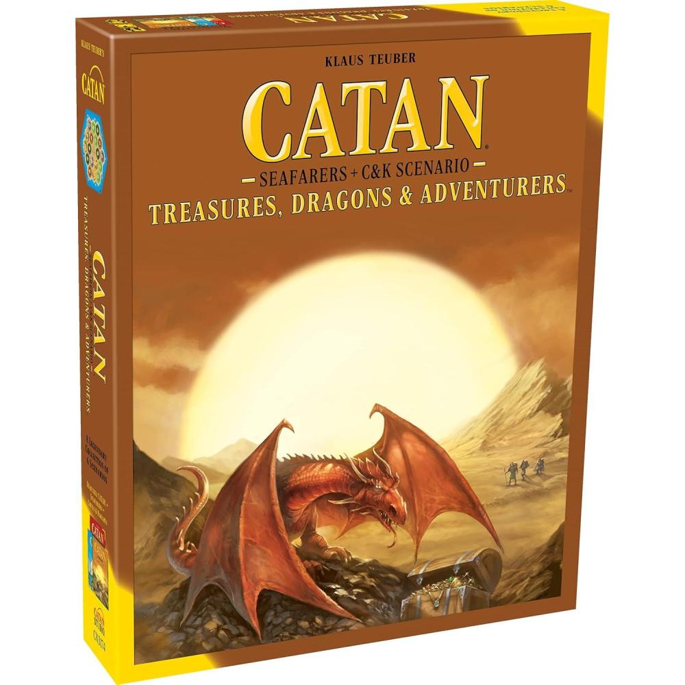 imageCATAN Treasures Dragons and Adventurers Scenario Expansion  Strategy Board Game Family Game for Kids ampamp Adults Ages 12 34 Players 60180 Minute Playtime Made by CATAN Studio