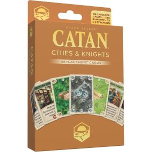 CATAN Cities & Knights Replacement Game Cards – Complete Set of 95 Game Cards for The Cities & Knights Board Game Expansion (Sold Separately), Board Game Accessories Made Studio(6th Edition)
