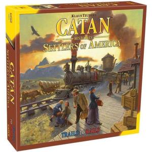 CATAN Histories Settlers of America Board Game – Forge Trails into Rails! Strategy Game, Family Game for Kids & Adults, Ages 14+, 3-4 Players, 120 Min Playtime, Made by CATAN Studio(Histories Settlers of America)